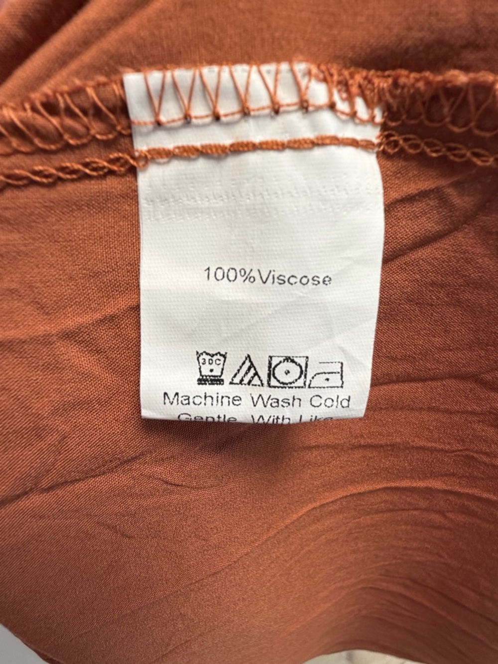 Rusttydustty Boho Prairie Maxi Dress Rust Button Front Cottagecore Earthy M - Picture 8 of 13